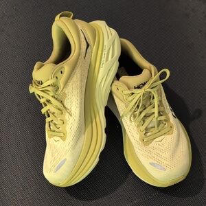 Hoka Women's Size 9 Bondi 8 Golden Yellow Lichen / Celery Root